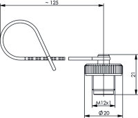 STX M12x1 Buchsenschutzkappe mit Halteband...