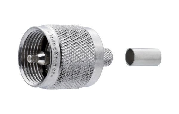 UHF-Kabelstecker Cr/Cr, 50 Ohm G30 (1.5/3.8), G54 (1.5/3.8 Flex) (Telegärtner J01040A0013)