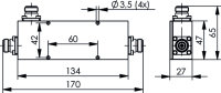 N Richtkoppler (f), 8 dB 575-3800 MHz, =-161 dBc...
