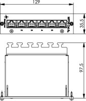 Mini-Verteiler 3HE/7TE geschirmt MPD6-HS K Cat.6A...