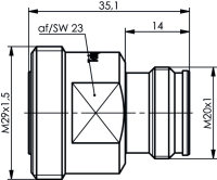 Adapter 7-16 - 4.3-10, 50 Ohm (f-f) (Telegärtner...