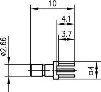 SSMB-Anbaustecker Au 50 Ohm für gedruckte Schaltungen (Telegärtner J01190A0031)
