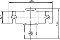 BNC-T-Stück 50 Ohm (F-F-F) (Telegärtner...