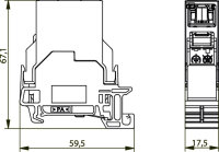 STX Tragschienen-Verbinder RJ45 Kupplung Cat.6 Class EA...