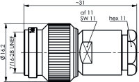 TNC-Kabelstecker G1 , G5 , RG-141A/U, RG-142B/U...
