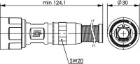 STX V1 Steckergehäuse M BP Metall mit Knickschutz...