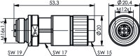 STX M12x1 KD X-kod. Cat.6A CS8X180-3-5IDC533FA000 (Telegärtner J80029A0500)