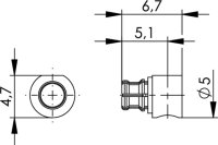 SMP-Kabelwinkelbuchse Lt/Lt 50 Ohm G11 (UT-85) (Telegärtner J01391A0001)