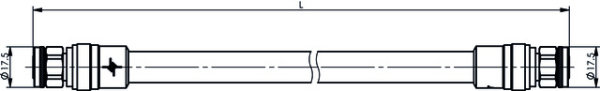 2.2-5 Jumper Kabel 1/2" Flex IP68 L=5.0m, mS-mS, G23 (1/2" Flex), JMPS/50EEK (Telegärtner L00013Q0258)