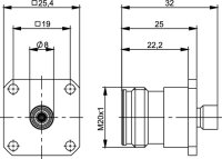 4.3-10 Kabeleinbaubuchse mit Flansch G10 (UT-141)...