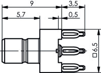 SMB-Stecker für LTP 50 Ohm press in 603 (Telegärtner J01160A0431)