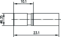 SMB-Kabelbuchse Cr/Cr Au G1 (RG-58C/U) (Telegärtner...