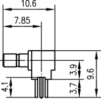 SSMB-Winkelanbaustecker Au 50 Ohm für gedruckte Schaltungen (Telegärtner J01190A0041)