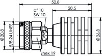 N-Abschlusswiderstand (m), 50 Ohm 5 W, 18 GHz...