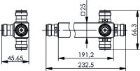 4.3-10 4-Way Power Splitter (f) 698-2700 MHz, =-161 dBc...