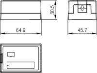 Modul-Aufn. 1-fach Ap compact 46x64...