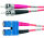 Duplex-Adapterkabel 9/125 OS2, L=1 m 2xST Stecker,1xSC Duplex Stecker blau (Telegärtner L00890A0018)