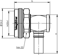 4.3-10 Kabelwinkelstecker löt/Cr Push-Pull G37...