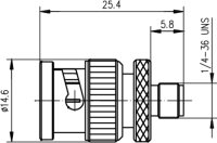 Adapter BNC-SMA (M-F) (Telegärtner J01008A0017)