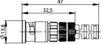 BNC-Kabelstecker HDTV Cr/Cr Easy Grip HD³ G4 (RG-179...