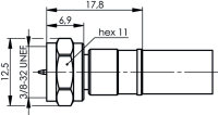 F-Kabelstecker, HDTV, Cr/Cr, 75 Ohm G2 (RG-59B/U)...