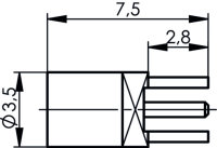 MMCX-Anbaubuchse 50 Ohm für LTP (Telegärtner J01341A0161)