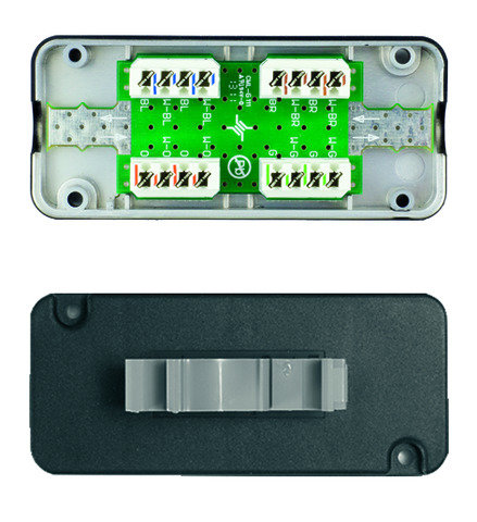 Verbindungsmodul Cat.7 VM8 - 8 mit Tragschienenadapter (Telegärtner J00060B0069)