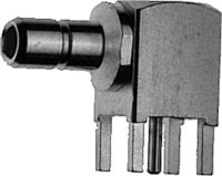 SMB-Winkelanbaustecker Au 50 Ohm für gedruckte...