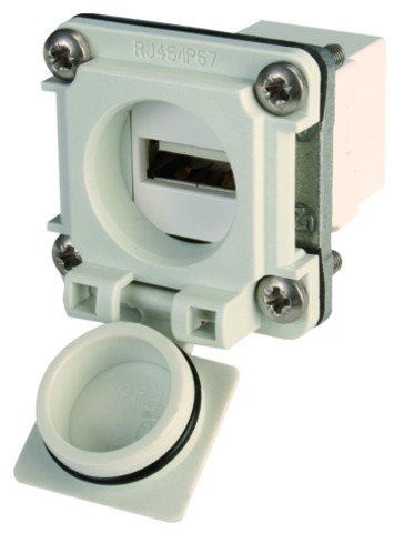 STX V6 Flanschset USB-Keystone Typ A, f-f (Telegärtner J00020A0480)