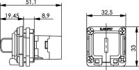 STX V6 Flanschset USB-Keystone Typ A, f-f...