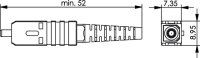 SC Stecker, Singlemode 125µM, Keramik, Blau,...