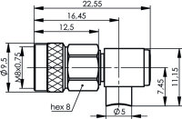 1.5-3.5 Kabelwinkelstecker Screw G10 (UT-141) (Telegärtner J01480A0005)