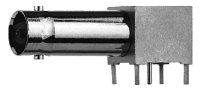 BNC-Winkelbuchse f. gedr. Schaltgn. 75 Ohm, A=33.3...
