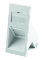 Faceplate 45°, 25x50 with shutter, white...