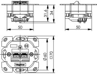 AMJ45 8/8 K Up/0 Class EA 500 ohne 50x50 Zentralplatte...