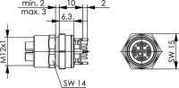 STX M12x1 EBB X-kod. Cat.6A BS8X180-2-4THR100BM000...