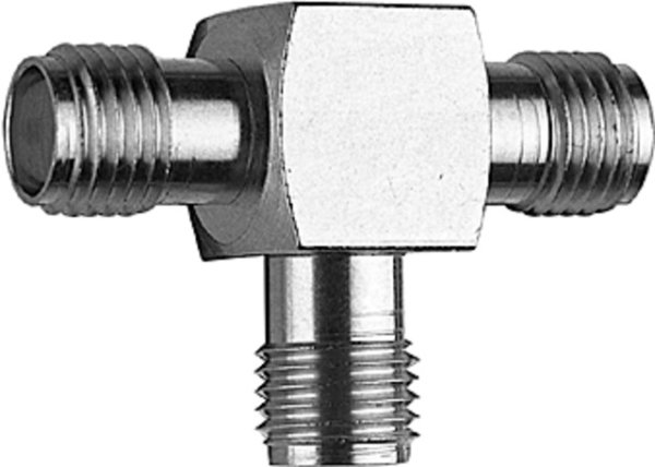 SMA-T-Stück Au (F-F-F) 50 Ohm (Telegärtner J01155A0011)