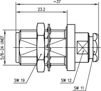 N-Kabeleinbaubuchse, Einbaudicht IP67 G1 , G5, RG-141A/U,...