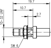 SMB-KABELEINBAUSTECKER Cr/Cr Ni G7 (RG-316/U)...