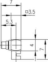MMCX-Kabelwinkelstecker G11 (UT-85) löt/löt...