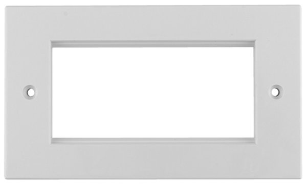 Abdeckrahmen 4-fach 86x146x9,35 weiß (Telegärtner B00005A0012)