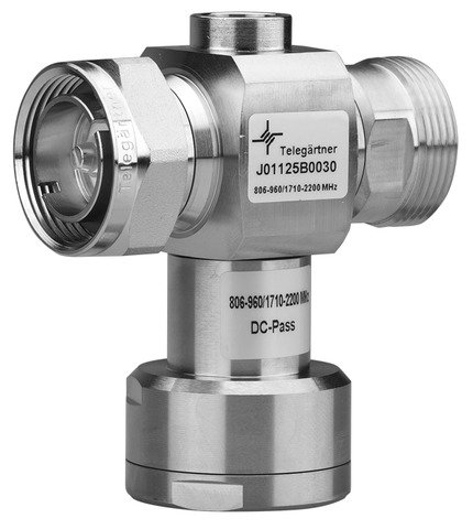 7-16 Überspannungsableiter (m-f) 806-960/1710-2200 MHz; mit DC-Pass (Telegärtner J01125B0030)