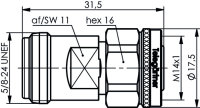 Adapter N - 2.2-5 Push-Pull, 50 Ohm (f-m)...