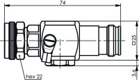 4.3-10 Überspannungsableiter (m-f) GDT 3.8 GHz, 75 V...