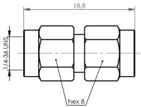 2.92mm Präzisionsadapter (m-m), 40 GHz...