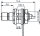 SMB-Einbaustecker Befest. vorne mit Lötfahne und Isolierscheibe Au (Telegärtner J01160A0271)