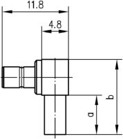 SMB-Winkelstecker Cr Au G7 (RG-316/U) (Telegärtner...
