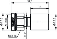 2.2-5-Abschlusswiderstand (m) Screw, 50 Ohm 2 W, 6 GHz...