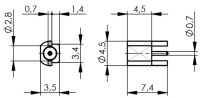 MMCX-EDGE-MOUNT-BUCHSE 50 Ohm IN SMT, gegurtet...