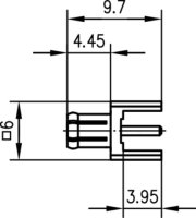 MCX-Anbaustecker Au 50 Ohm für LTP  A06 (Telegärtner J01270A0291)